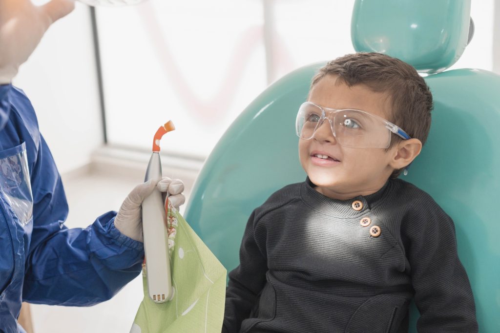 Child receiving first dental checkup at Silver Lake Dental in Wilmington, MA